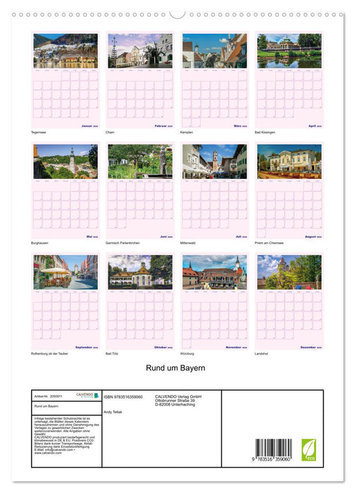 Rund um Bayern (CALVENDO Premium Wandkalender 2026)