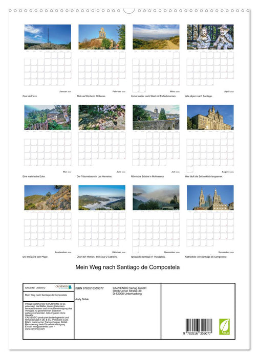 Mein Weg nach Santiago de Compostela (CALVENDO Premium Wandkalender 2026)