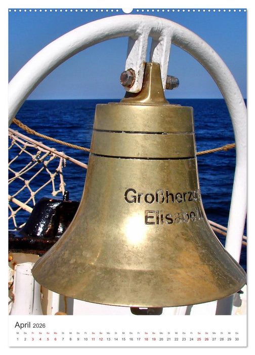 Unter weißen Segeln - Mit einem Dreimaster auf der Ostsee (CALVENDO Premium Wandkalender 2026)