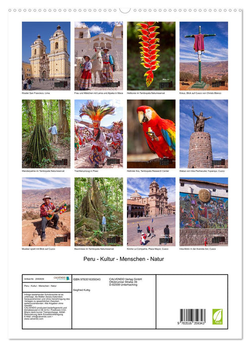 Peru - Kultur - Menschen - Natur (CALVENDO Wandkalender 2026)