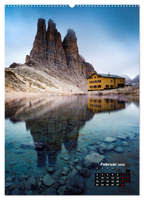 Dolomiten - Reise um die bleichen Berge zu entdecken (CALVENDO Premium Wandkalender 2026)