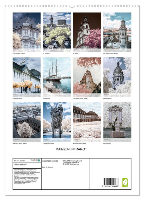 MAINZ IN INFRAROT (CALVENDO Premium Wandkalender 2026)
