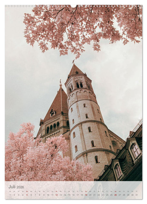 MAINZ IN INFRAROT (CALVENDO Premium Wandkalender 2026)