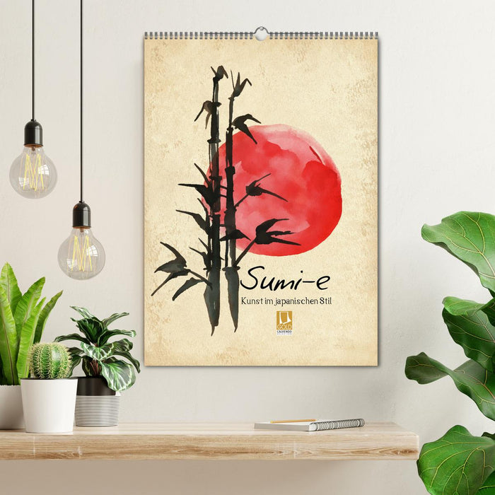 Sumi-e Kunst im japanischen Stil (CALVENDO Wandkalender 2026)