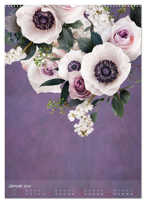 Floristikträume durchs Jahr (CALVENDO Premium Wandkalender 2026)