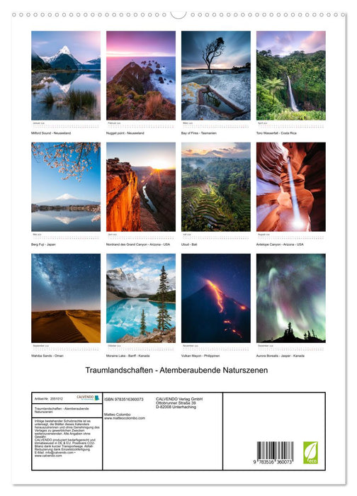 Traumlandschaften - Atemberaubende Naturszenen (CALVENDO Premium Wandkalender 2026)
