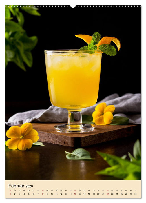 Cocktails mit Blumen und Pflanzen (CALVENDO Wandkalender 2026)