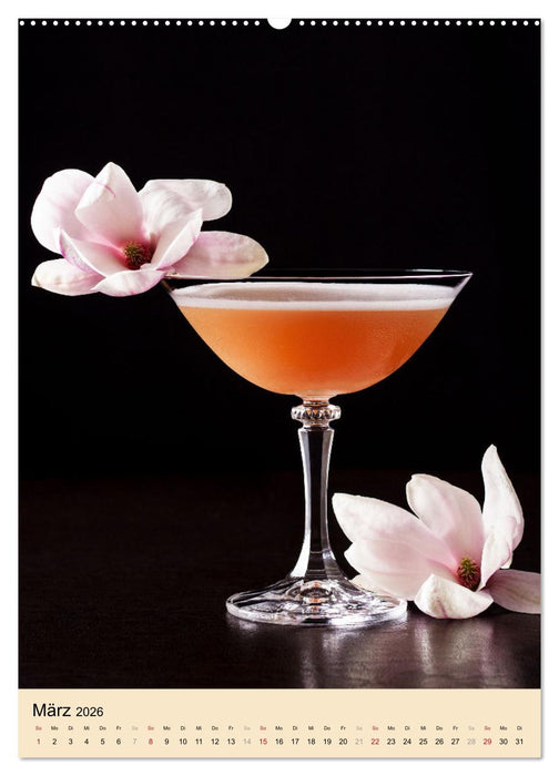 Cocktails mit Blumen und Pflanzen (CALVENDO Wandkalender 2026)