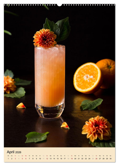 Cocktails mit Blumen und Pflanzen (CALVENDO Wandkalender 2026)