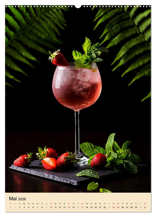 Cocktails mit Blumen und Pflanzen (CALVENDO Wandkalender 2026)