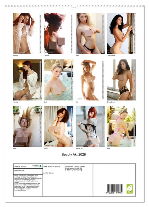 Beauty Akt 2026 (CALVENDO Wandkalender 2026)