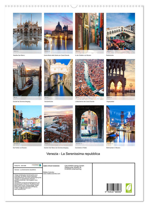 Venezia - La Serenissima repubblica (CALVENDO Wandkalender 2026)