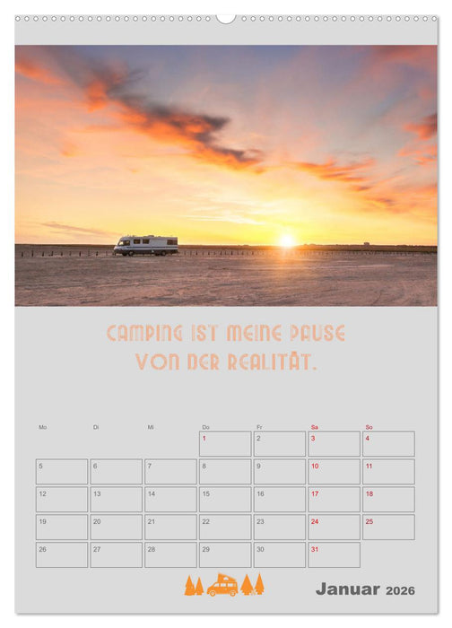 Camping - Hotel kann jeder! (CALVENDO Wandkalender 2026)