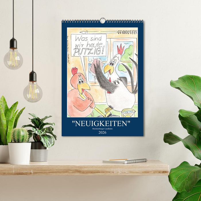 "NEUIGKEITEN" Mecklenburger Landhuhn (CALVENDO Wandkalender 2026)