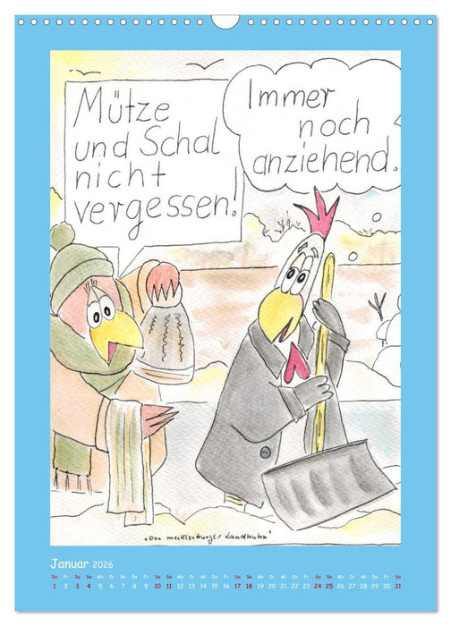 "NEUIGKEITEN" Mecklenburger Landhuhn (CALVENDO Wandkalender 2026)