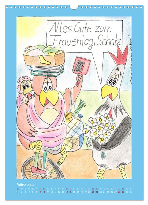 "NEUIGKEITEN" Mecklenburger Landhuhn (CALVENDO Wandkalender 2026)