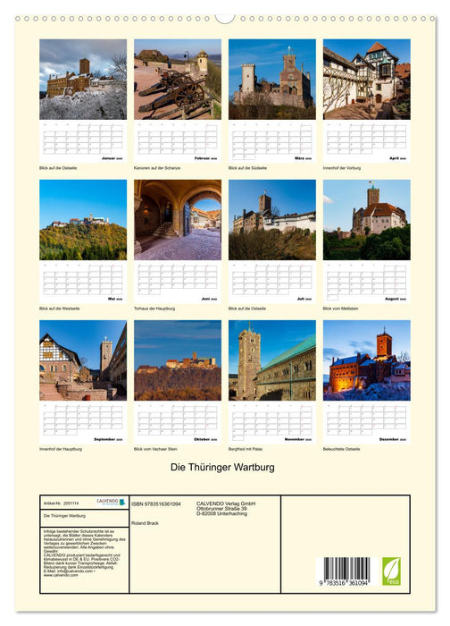 Die Thüringer Wartburg (CALVENDO Premium Wandkalender 2026)