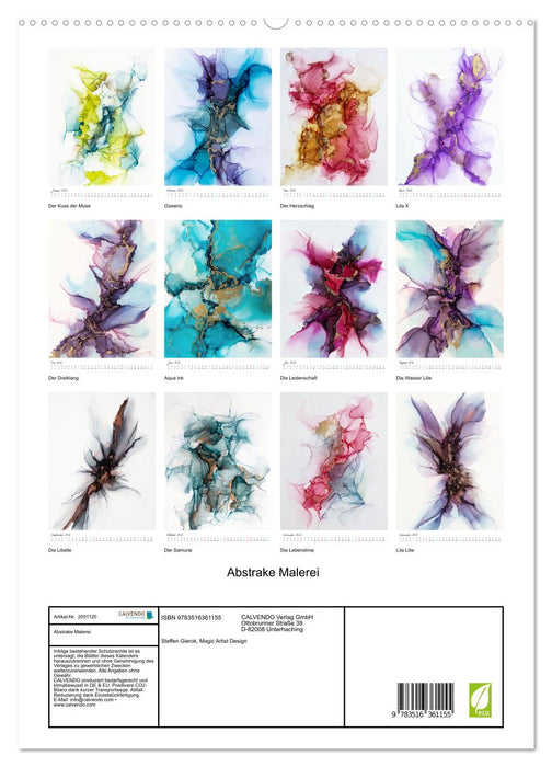 Abstrake Malerei (CALVENDO Premium Wandkalender 2026)