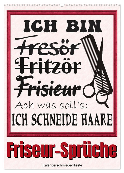 Friseur-Sprüche (CALVENDO Wandkalender 2026)