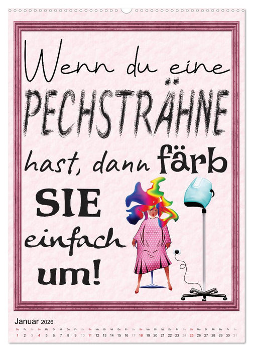 Friseur-Sprüche (CALVENDO Wandkalender 2026)