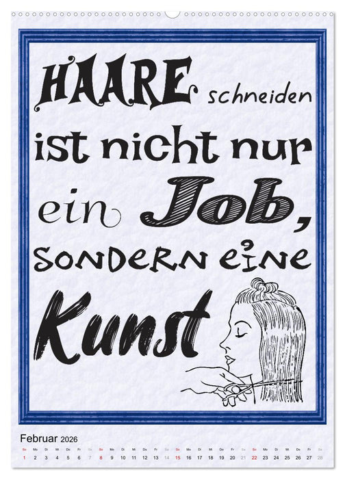 Friseur-Sprüche (CALVENDO Wandkalender 2026)