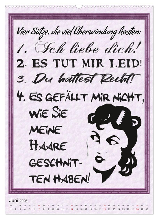 Friseur-Sprüche (CALVENDO Wandkalender 2026)