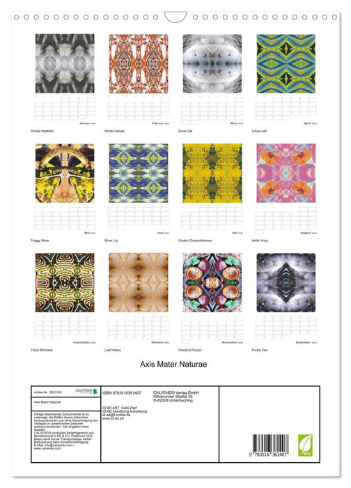 Axis Mater Naturae (CALVENDO Wandkalender 2026)