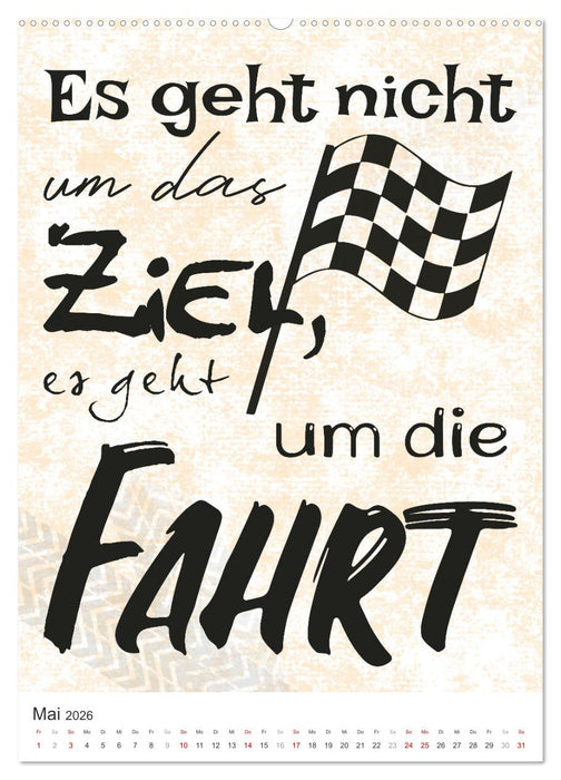 Coole Biker-Sprüche (CALVENDO Premium Wandkalender 2026)