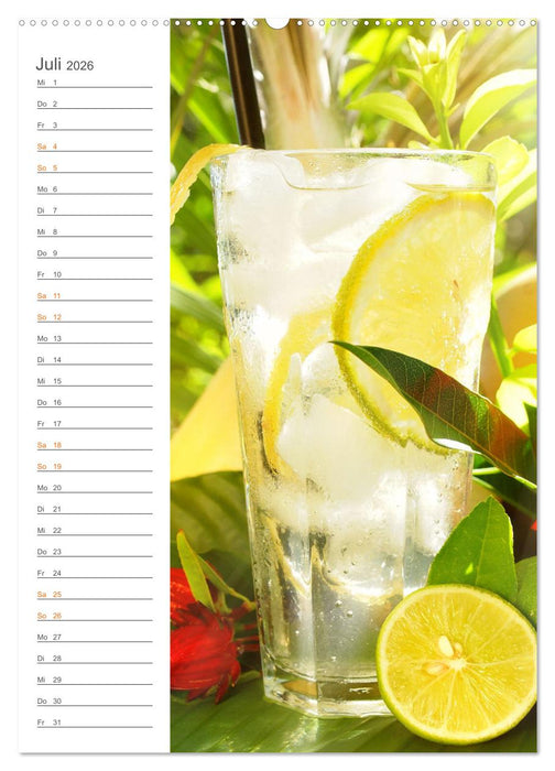 Tropical Cocktails - Erfrischend und fruchtig (CALVENDO Premium Wandkalender 2026)