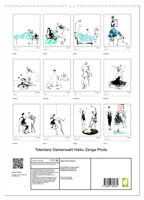 Totentanz Damenwahl Haiku Zenga Photo (CALVENDO Premium Wandkalender 2026)