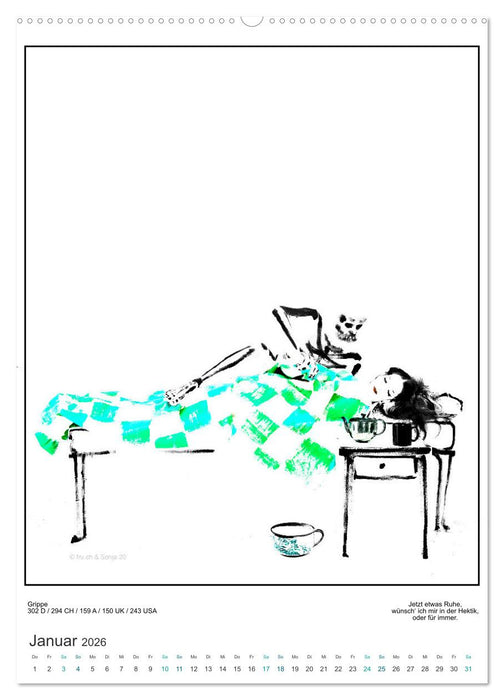 Totentanz Damenwahl Haiku Zenga Photo (CALVENDO Premium Wandkalender 2026)