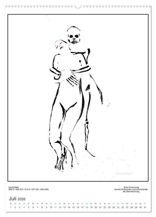 Totentanz Damenwahl Haiku Zenga Photo (CALVENDO Premium Wandkalender 2026)