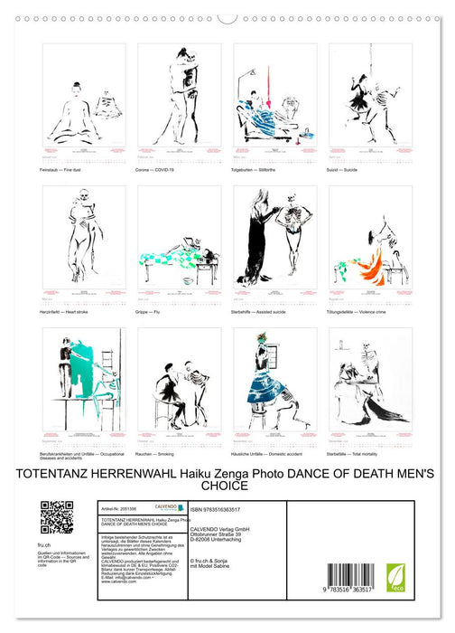 TOTENTANZ HERRENWAHL Haiku Zenga Photo DANCE OF DEATH MEN'S CHOICE (CALVENDO Premium Wandkalender 2026)