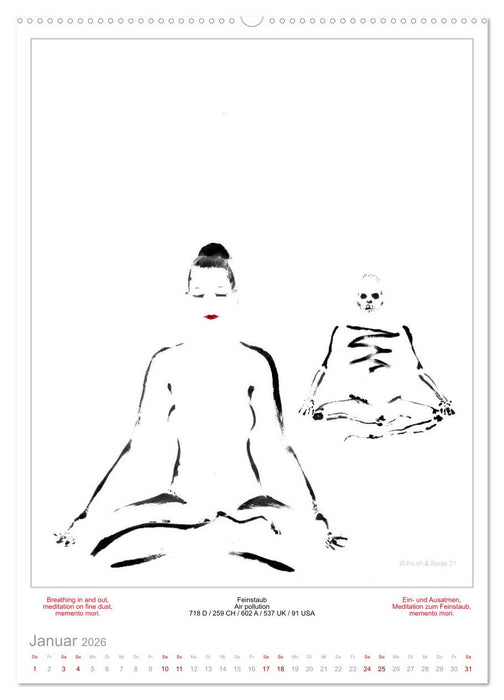 TOTENTANZ HERRENWAHL Haiku Zenga Photo DANCE OF DEATH MEN'S CHOICE (CALVENDO Premium Wandkalender 2026)