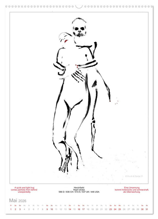 TOTENTANZ HERRENWAHL Haiku Zenga Photo DANCE OF DEATH MEN'S CHOICE (CALVENDO Premium Wandkalender 2026)