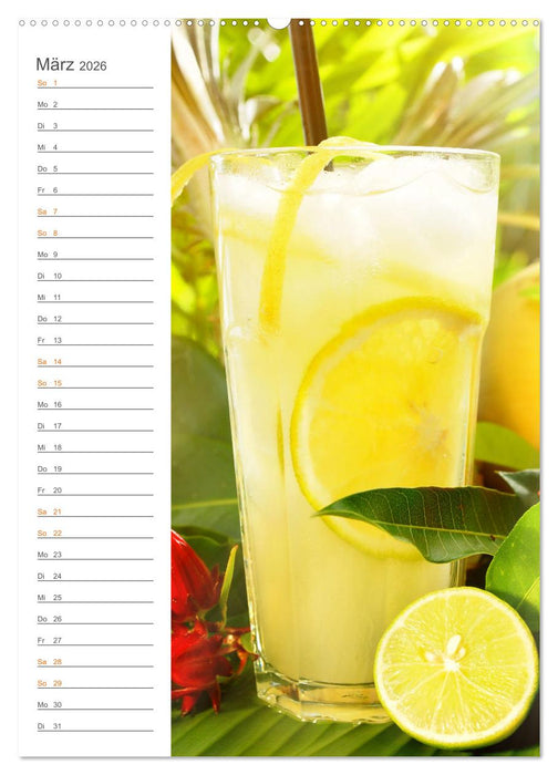 Tropical Cocktails - Erfrischend und fruchtig (CALVENDO Wandkalender 2026)