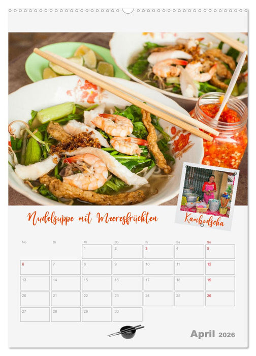 ASIA STREET FOOD - Der Küchenplaner (CALVENDO Premium Wandkalender 2026)
