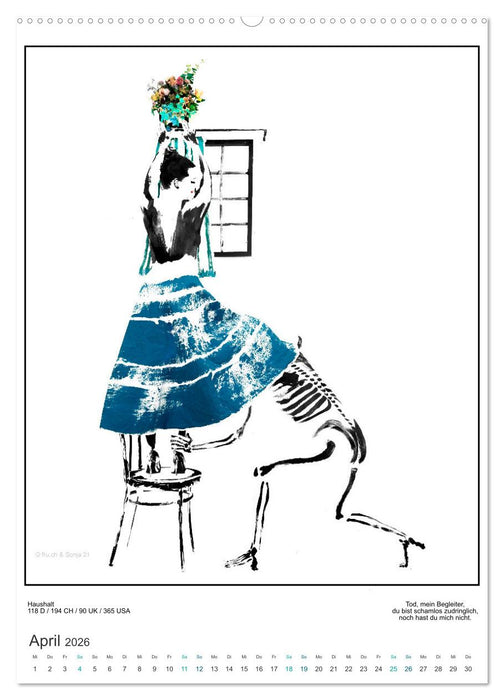 Totentanz Damenwahl Haiku Zenga Photo (CALVENDO Wandkalender 2026)