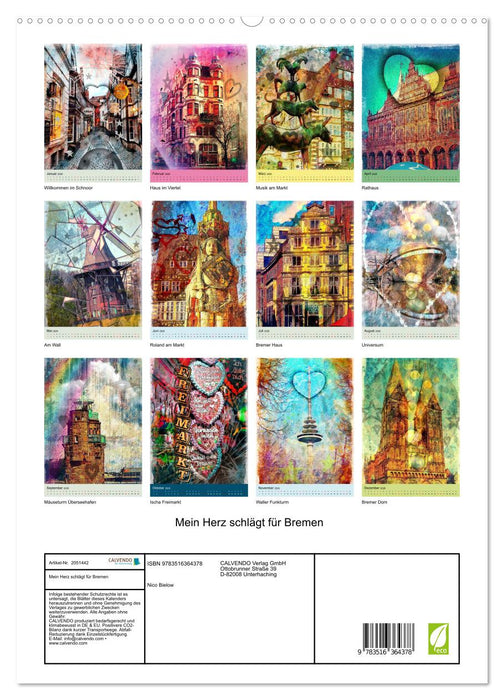 Mein Herz schlägt für Bremen (CALVENDO Premium Wandkalender 2026)