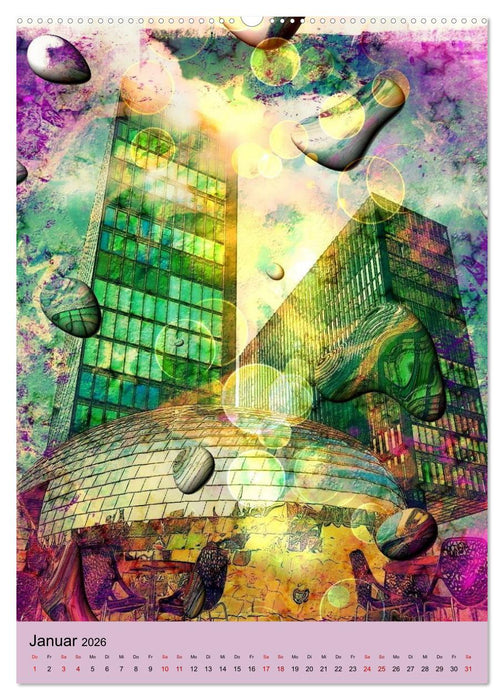 Düsseldorf die Stadt am Rhein (CALVENDO Wandkalender 2026)