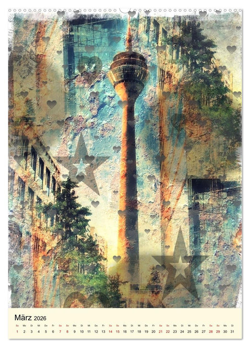 Düsseldorf die Stadt am Rhein (CALVENDO Wandkalender 2026)