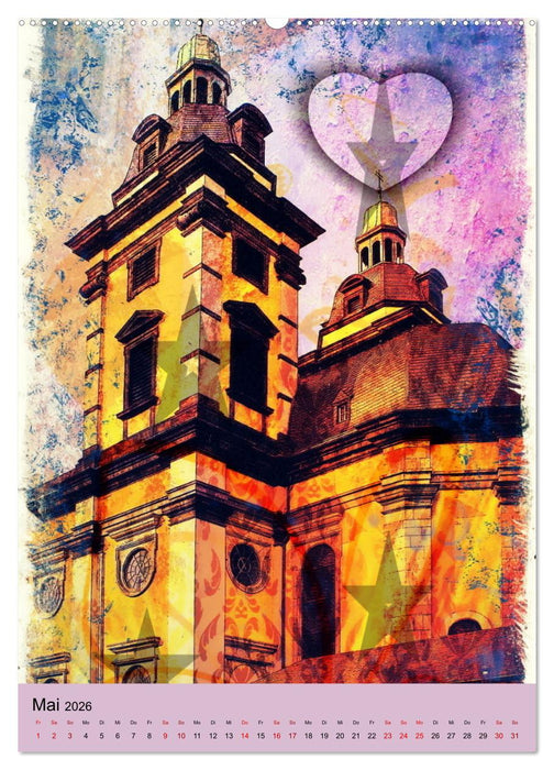 Düsseldorf die Stadt am Rhein (CALVENDO Wandkalender 2026)