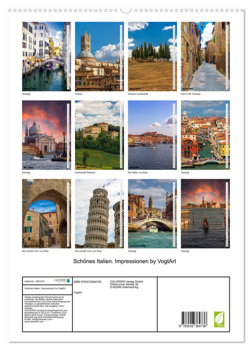 Schönes Italien. Impressionen by VogtArt (CALVENDO Premium Wandkalender 2026)