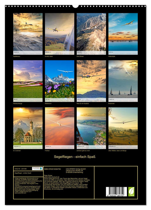 Segelfliegen - einfach Spaß (CALVENDO Premium Wandkalender 2026)
