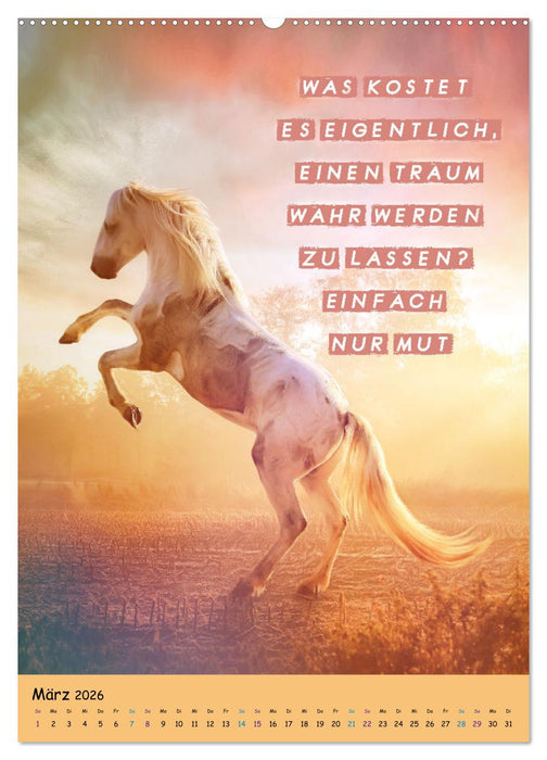 Traum Spruchkalender - Artwork (CALVENDO Premium Wandkalender 2026)