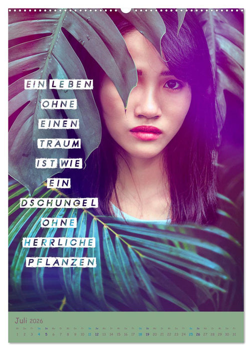 Traum Spruchkalender - Artwork (CALVENDO Premium Wandkalender 2026)