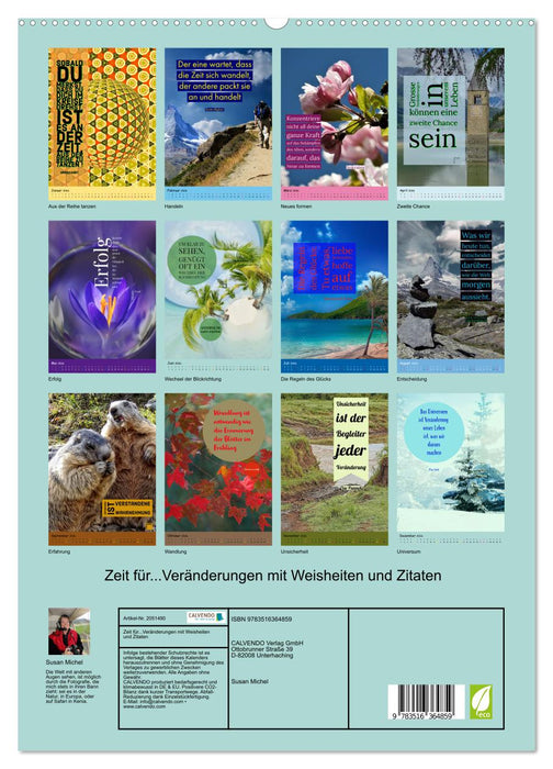 Zeit für...Veränderungen mit Weisheiten und Zitaten (CALVENDO Wandkalender 2026)