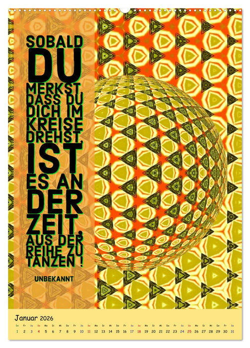 Zeit für...Veränderungen mit Weisheiten und Zitaten (CALVENDO Wandkalender 2026)