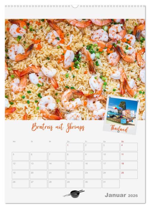 ASIA STREET FOOD - Der Küchenplaner (CALVENDO Wandkalender 2026)