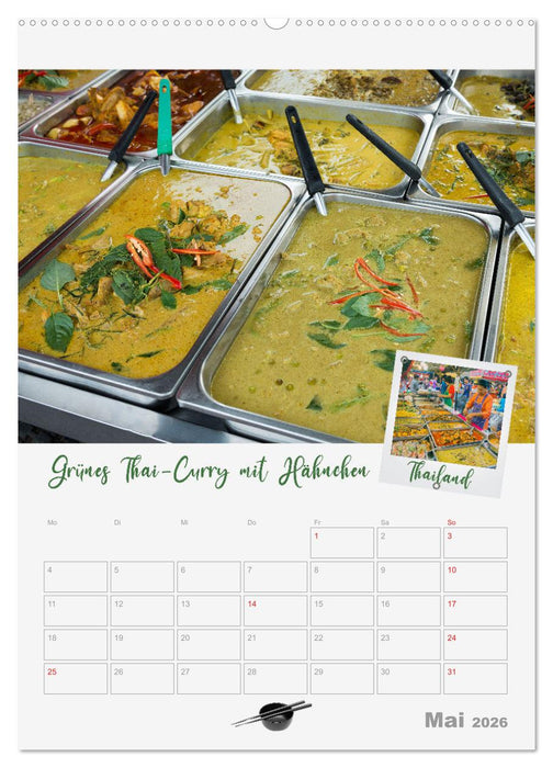 ASIA STREET FOOD - Der Küchenplaner (CALVENDO Wandkalender 2026)